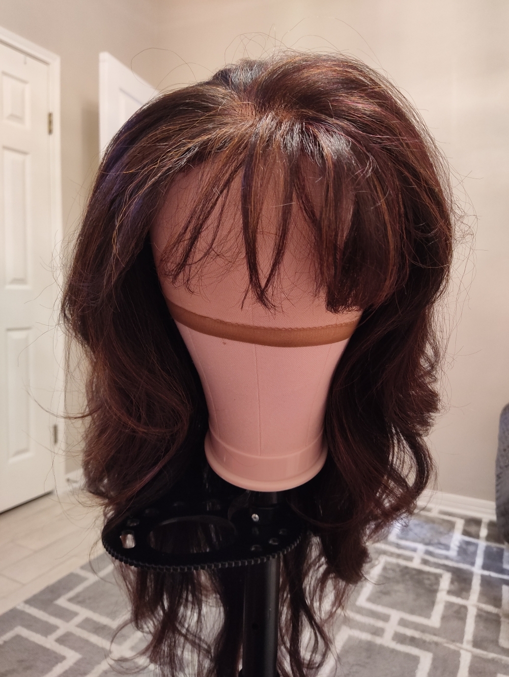 Outre Perfect PH1 HD Lace Wig Kinky Soft Yaki Bangs Wig Glueless Brown Copper